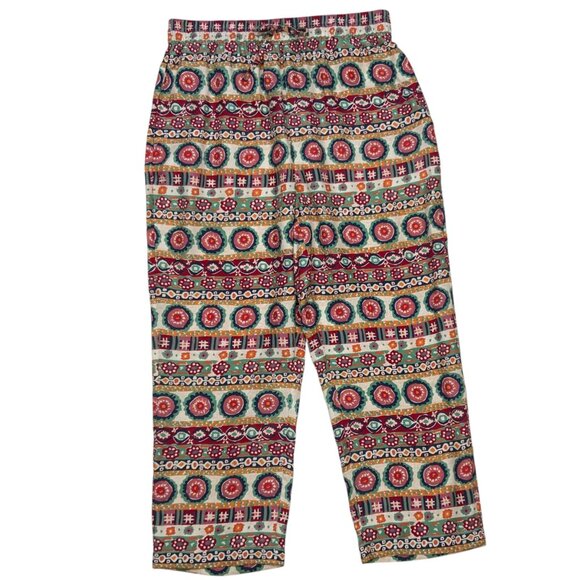 J. Peterman Company Southwest Road Trip Pants XL Aztec Silk High Rise Relax Fit - Picture 1 of 11